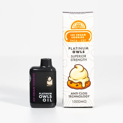 Platinum Owls THCA 1ml Vape – Ice Cream Cookies