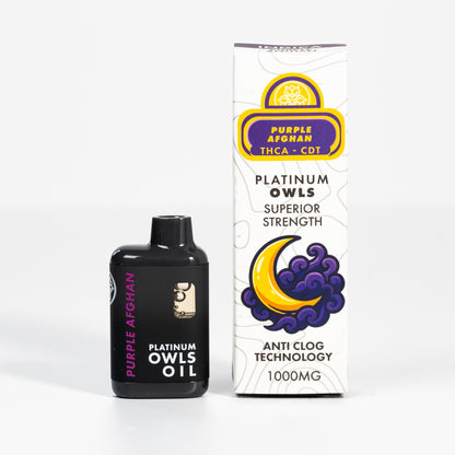 Platinum Owls THCA 1ml Vape – Purple Afghan