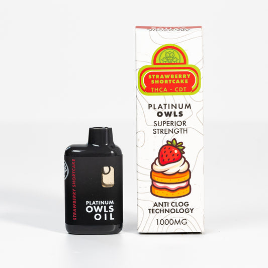 Platinum Owls THCA 1ml Vape – Strawberry Shortcake