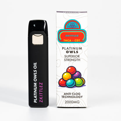 Platinum Owls THCA 2ml Vape – Zkittlez