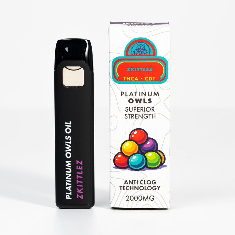 Platinum Owls THCA 2ml Vape – Zkittlez